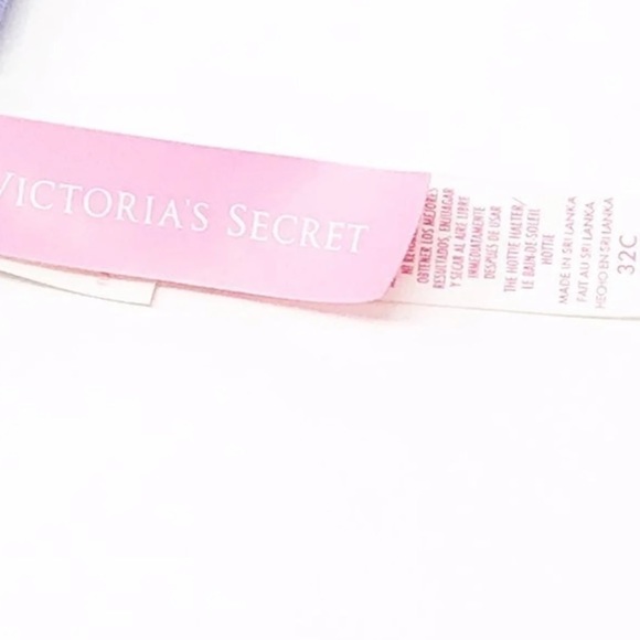 💝💥Victoria’s Secret Push Up Strappy Stripe Bikini Top 32C - Picture 7 of 10